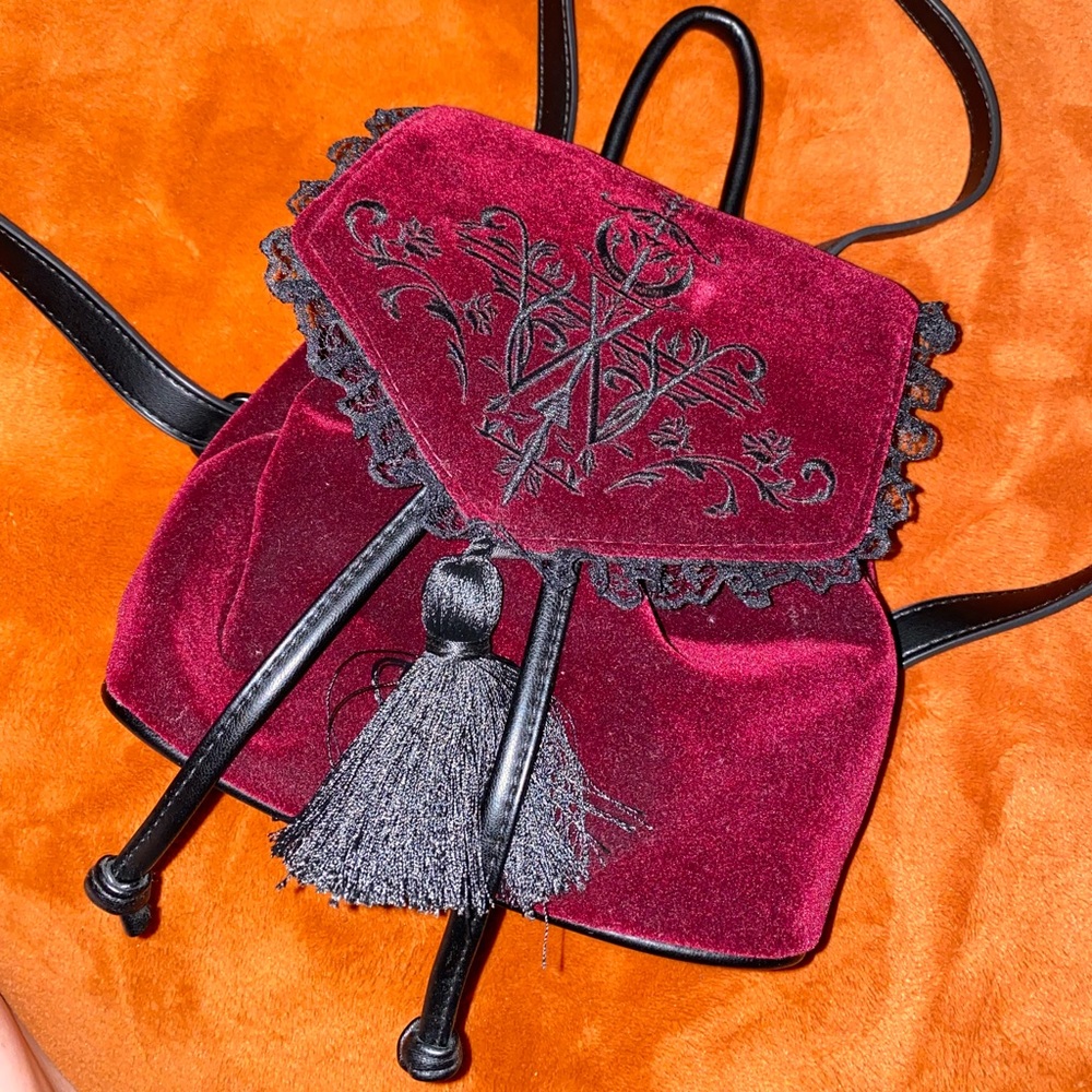 Velvet mini backpack